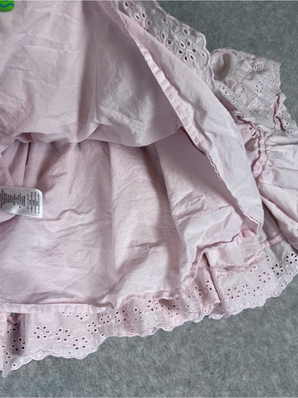 Coquette Eyelet Ruffle Light Pink Tiered Frilly Mini Skirt Guess Size XS - Picture 6 of 11